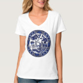 T-shirt Conception bleue classique de saule (Devant)
