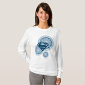 T-shirt Conception bleue de cercle de Supergirl (Devant entier)