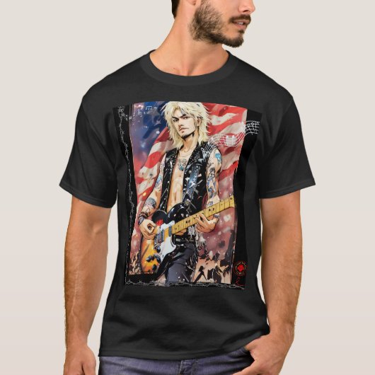 T-shirt Conception Blond American Rocker (Devant)