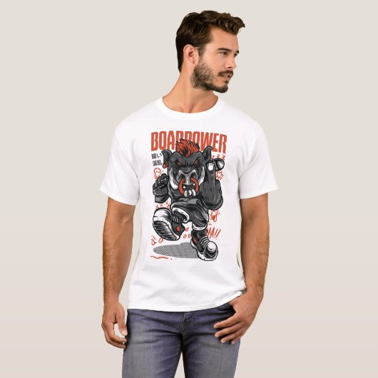 T-shirt Conception Boar-Power (Devant entier)