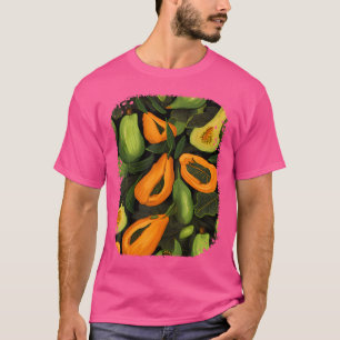 T-shirt Conception botanique de fruit de papaye Amoureux H