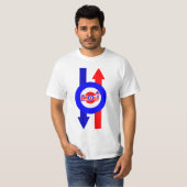 T-shirt Conception britannique de scooter de mod (Devant entier)