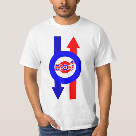 T-shirt Conception britannique de scooter de mod (Devant)