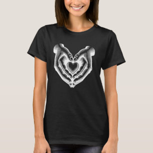 T-shirt Conception cardiaque symétrique Abstraite Novelty