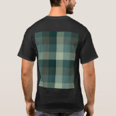 T-shirt Conception carreaux vichy vert (Dos)