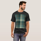 T-shirt Conception carreaux vichy vert (Devant entier)