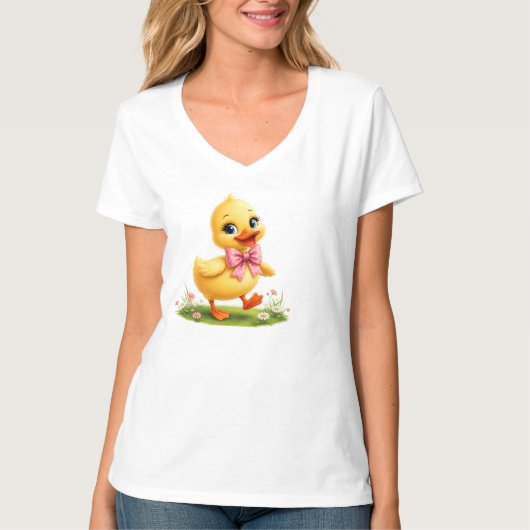 T-shirt Conception charmante de caneton, Art d'animal heur (Devant)