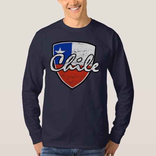 T-shirt Conception chilienne de drapeau (Devant)