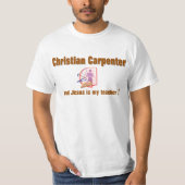 T-shirt Conception chrétienne de charpentier (Devant)