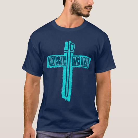T-shirt Conception chrétienne Phi Rho de fer aiguisant le (Devant)