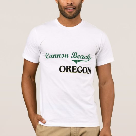 T-shirt Conception classique de l'Orégon de plage de canon (Devant)