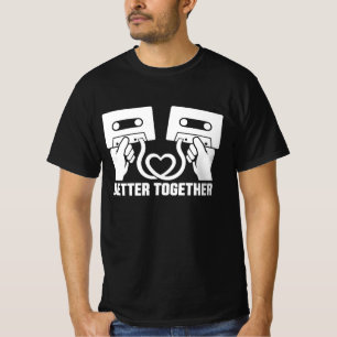 T-shirt Conception Cœur Cassette Rétro Meilleur Ensemble