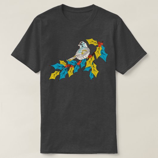 T-shirt Conception colorée d'oiseaux Holly (Design devant)