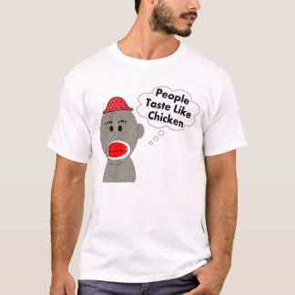 T-shirt Conception comme poulet de singe de chaussette