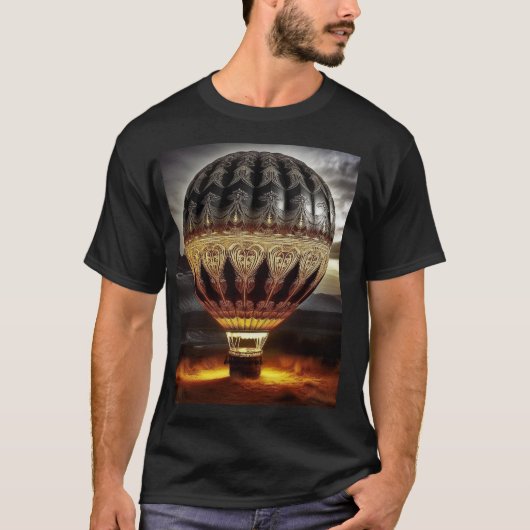 T-shirt Conception complexe sur montgolfière semi-transpar (Devant)