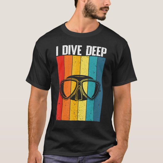 T-shirt Conception Coucher De Soleil De I Dive Deep Pour P (Devant)