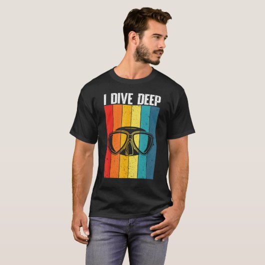 T-shirt Conception Coucher De Soleil De I Dive Deep Pour P (Devant entier)