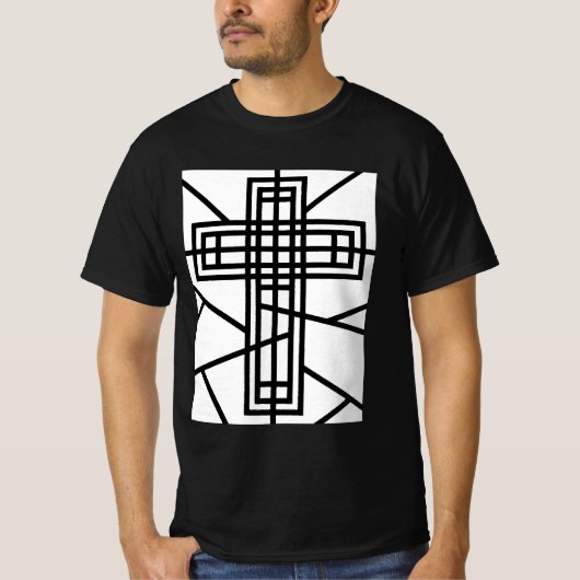 T-shirt Conception croisée Abstraite (Devant)