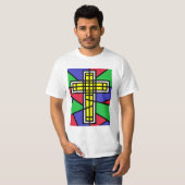T-shirt Conception croix couleur Abstraite (Devant entier)