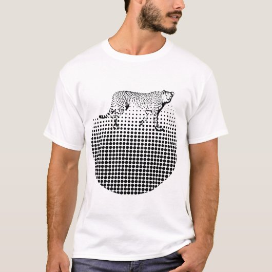 T-shirt Conception d'abrégé sur point de guépard (Devant)