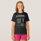 T-shirt Conception d'affiche de musique Electro (Devant entier)
