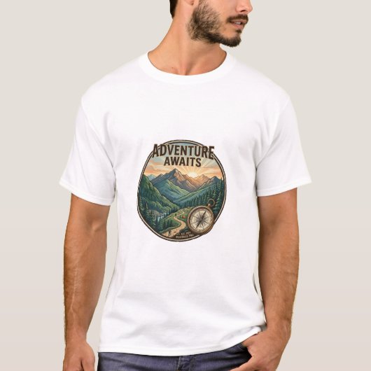 T-shirt Conception d'affiche rétro de parc national Aventu (Devant)