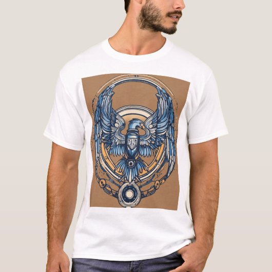 T-shirt conception d'ailes d'art abstrait (Devant)