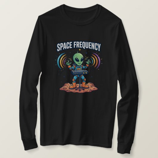 T-shirt Conception d'alien Thérémine de fréquence spatiale (Design devant)