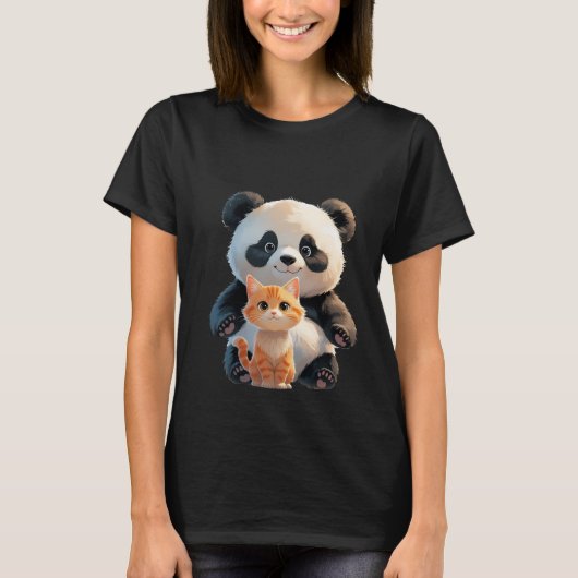 T-shirt Conception d'amitié d'animaux mignons (Devant)