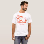 T-shirt Conception d'amour et de romance avec des éléments (Devant entier)