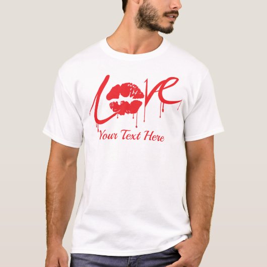 T-shirt Conception d'amour et de romance avec des éléments (Devant)