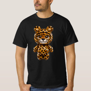 T-shirt Conception d'animal de jouet mignon kawaii léopard
