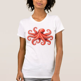 T-shirt Conception d'animal de mer de vie océanique de pie
