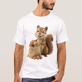 T-shirt Conception d'animal d'écureuil mignon (Devant)