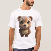 T-shirt Conception d'animal d'ours mignon (Devant)