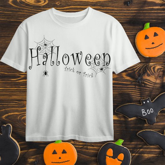 T-shirt Conception d'araignée d'Halloween farce ou attrape