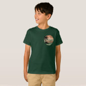 T-shirt Conception d'arbre de palmier de coucher de soleil (Devant entier)