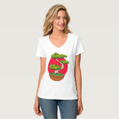 T-shirt Conception d'arbre en pot (Devant entier)