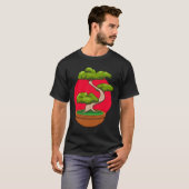 T-shirt Conception d'arbre en pot (Devant entier)