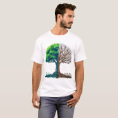 T-shirt Conception d'arbres vivants et morts (Devant entier)