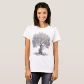 T-shirt Conception d'ART ABSTRAIT Argent élégant (Devant entier)