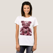 T-shirt Conception d'art abstrait argent vibrant (Devant entier)