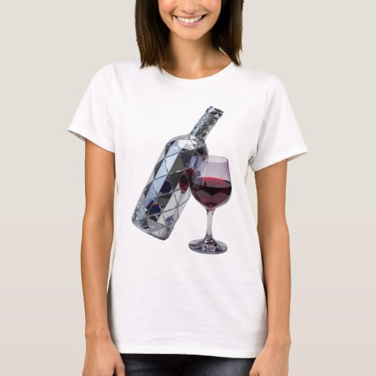 T-shirt Conception d'art abstrait argenté CRISP (Devant)