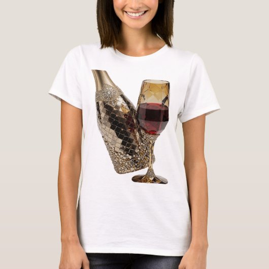 T-shirt Conception d'art abstrait argenté vif (Devant)