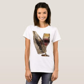 T-shirt Conception d'art abstrait argenté vif (Devant entier)