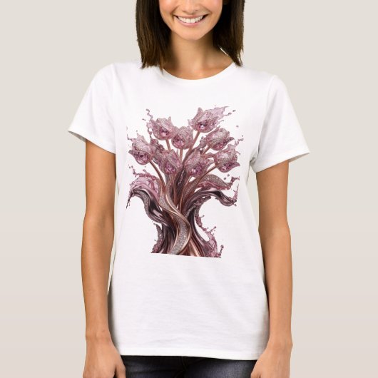 T-shirt Conception d'art abstrait argenté WITTY v3 (Devant)