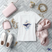 T-shirt Conception d'art abstrait de baleine céleste