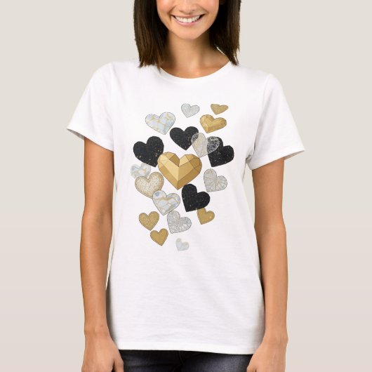 T-shirt Conception d'art abstrait gris iconique (Devant)