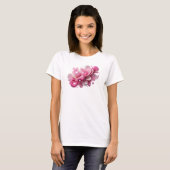 T-shirt Conception d'art abstrait rose iconique (Devant entier)