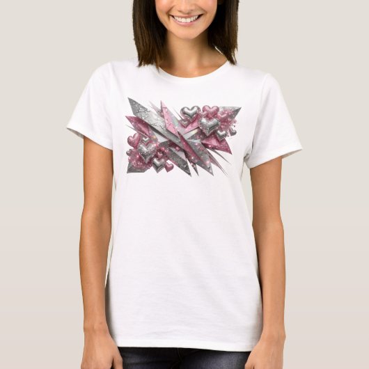 T-shirt Conception d'art abstrait rouge ÉDITORIAL (Devant)